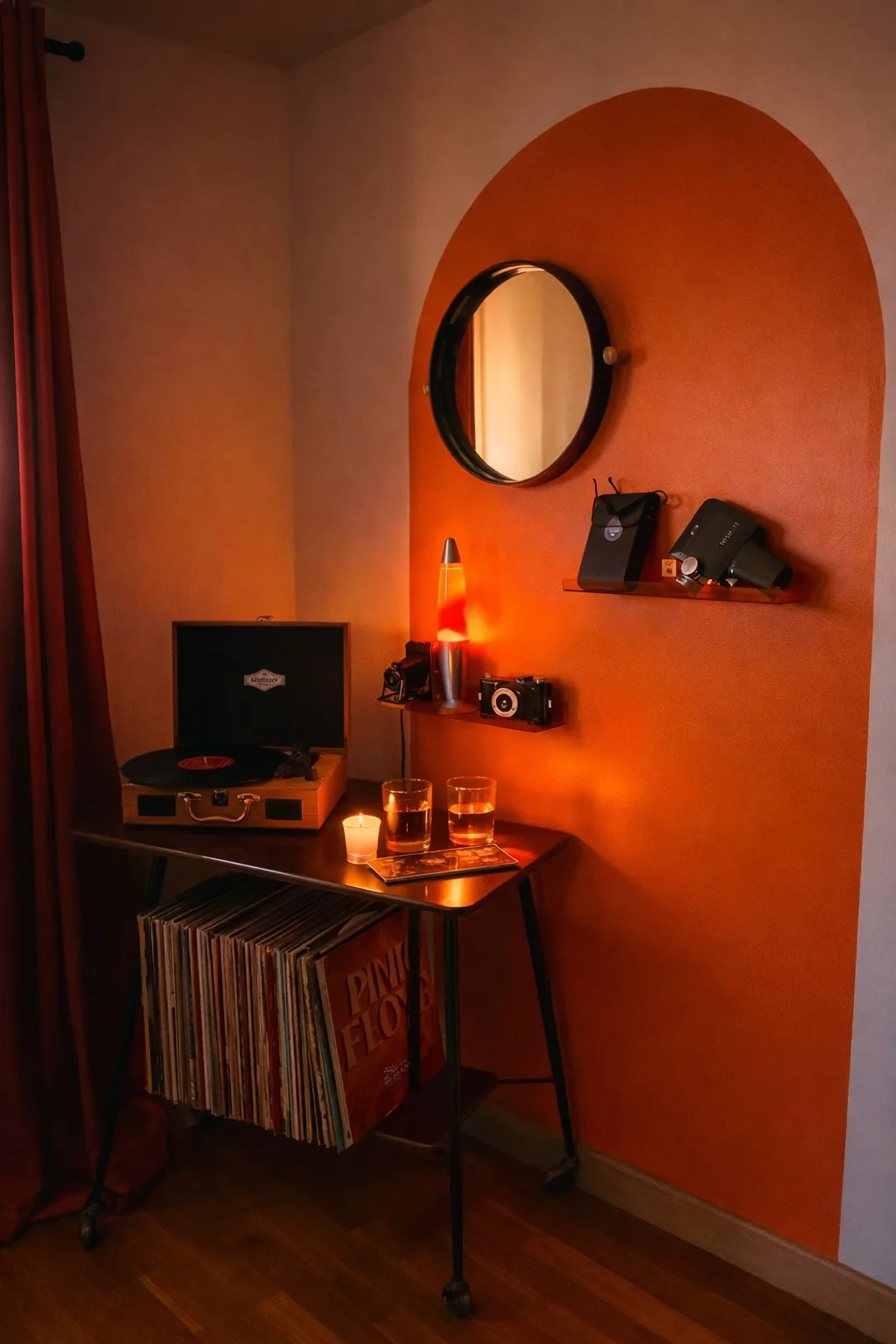 Vinyle Club, logement rétro années 70 avec terrasse, à Bellême, dans le Perche — photo 3 sur 16